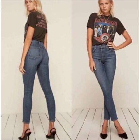 Reformation Denim - Reformation High and Skinny Jeans‎ in Rhine Size 25